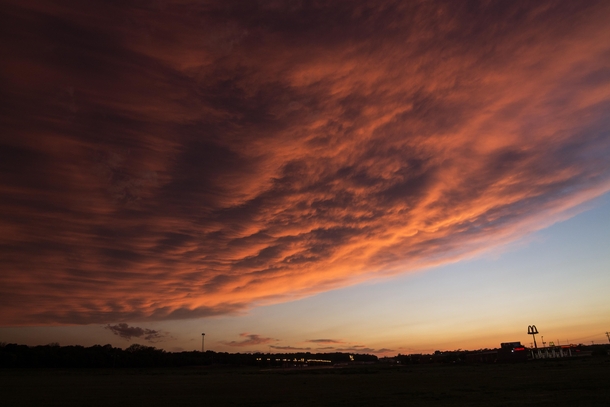 Sunset after Severe Storms in the Norman OK Area 