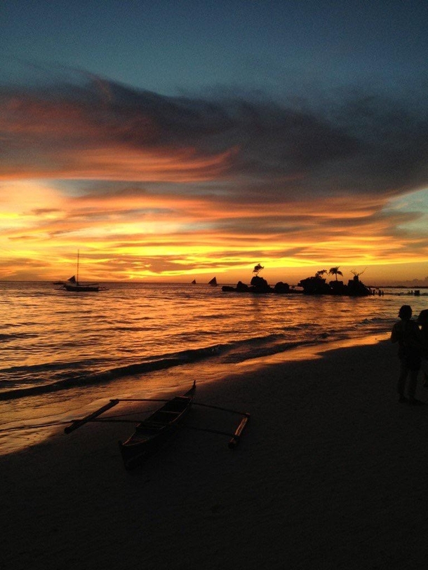 Sunset at Boracay Philippines Took this pic  years ago zero editing
