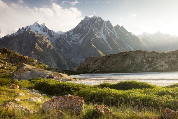 Sunset at Chiffron Base Camp Biafo Glacier Gilgit-Baltistan  By Pichaya Viwatrujirapong 