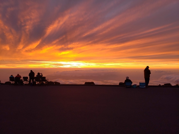Sunset at Haleakala National Park on the island of Maui