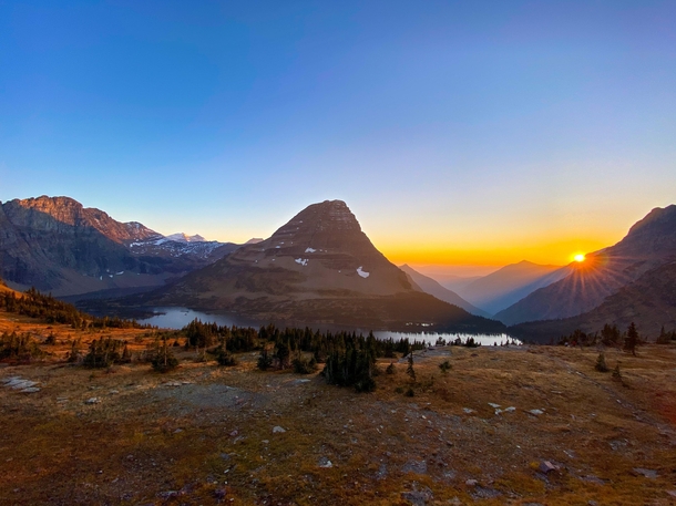 Sunset at Hidden Lake Glacier National Park 