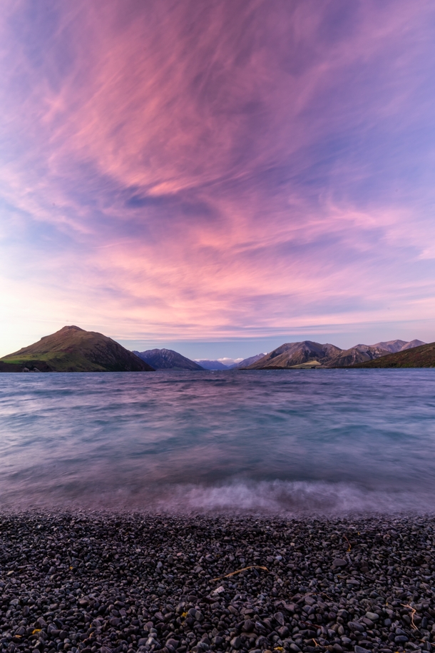 Sunset at Lake Coleridge Canterbury NZ Photorator