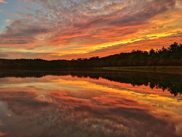 Sunset at Sulligent lake Alabama 
