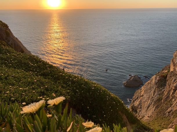 Sunset at the Westernmost point in mainland Europe - Cabo da Roca  OC