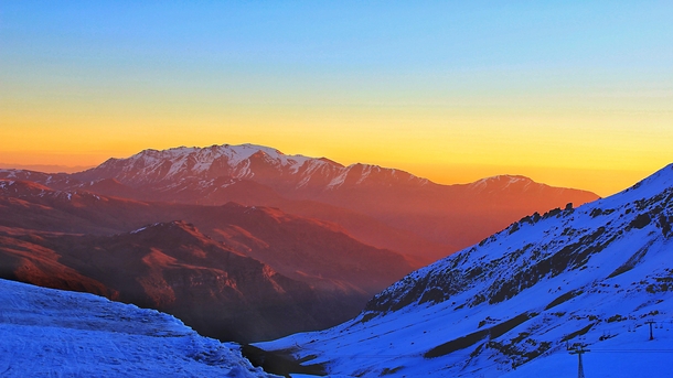 Sunset at Valle Nevado Chile 