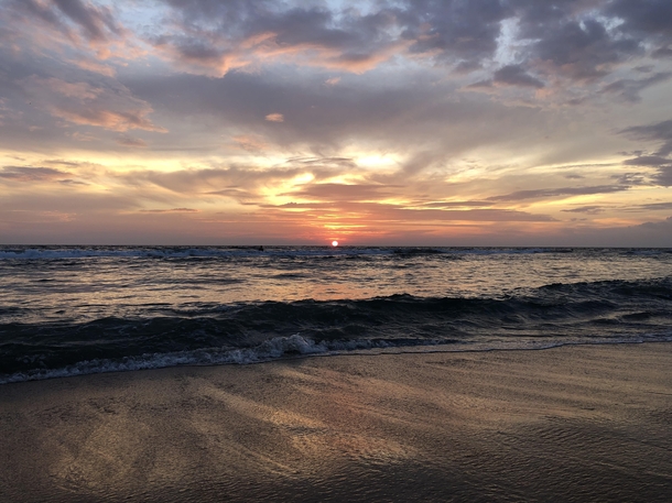 Sunset at Varkala Beach Kerala India 