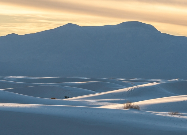 Sunset at White Sands National Park New Mexico USA 