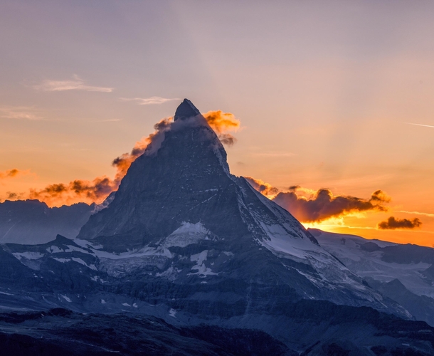 Sunset behind the iconic Matterhorn in Switzerland last friday  - more of my landscapes at IG glacionaut