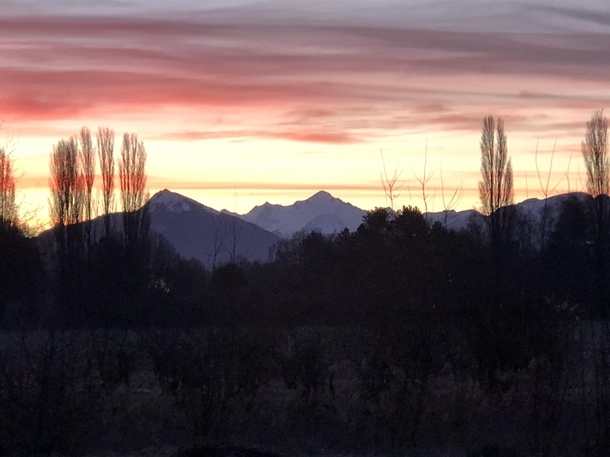 Sunset facing the Mont-Blanc