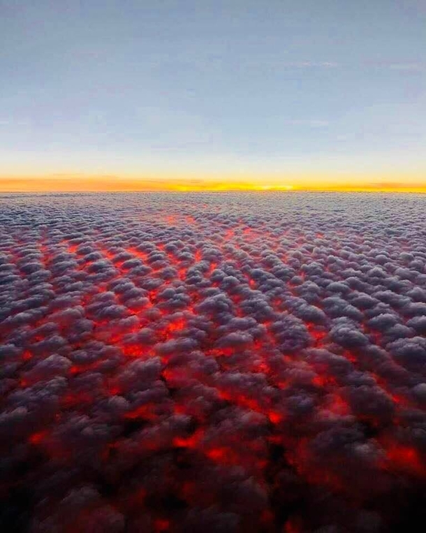 Sunset from above the clouds 