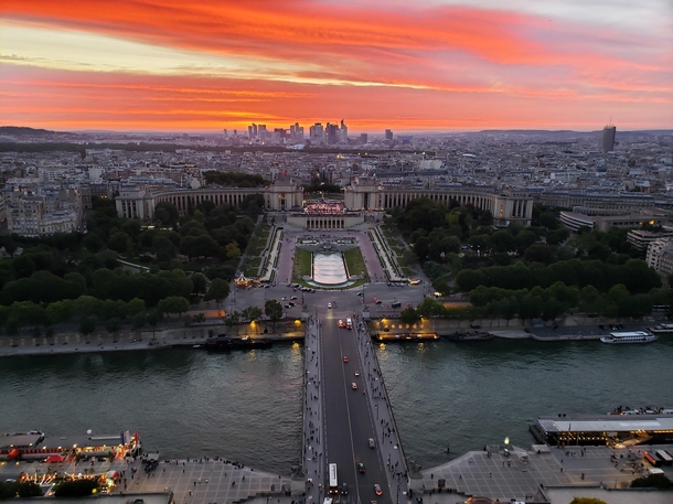 Sunset from the Eiffel Tower 