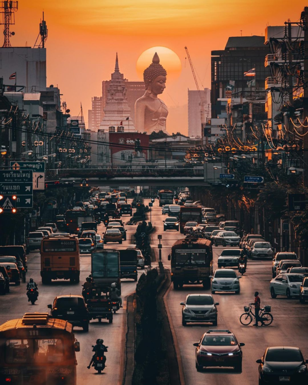 Sunset in Bangkok Thailand Photo credit  kankankavee