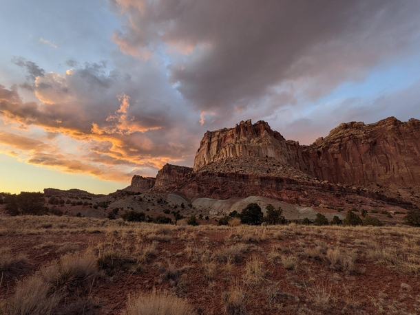 Sunset in Capitol Reef National Park near Capitol Gorge OC