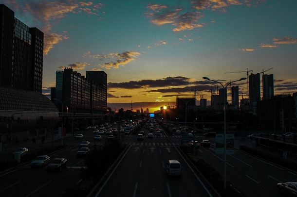 Sunset in Changchun China  IG thenaphotography