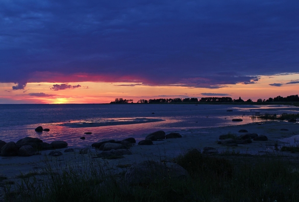 Sunset in Estonia  made by a friend who made a baltic sea round trip