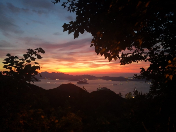 Sunset in Hong Kong