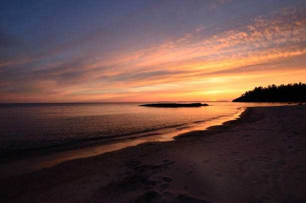 Sunset in Lake Superior Provincial Park Ontario Canada 
