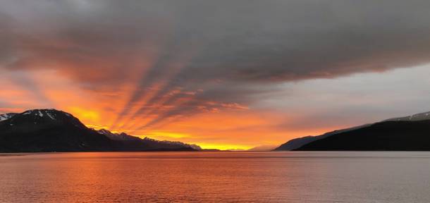 Sunset in Skibotn Norway 