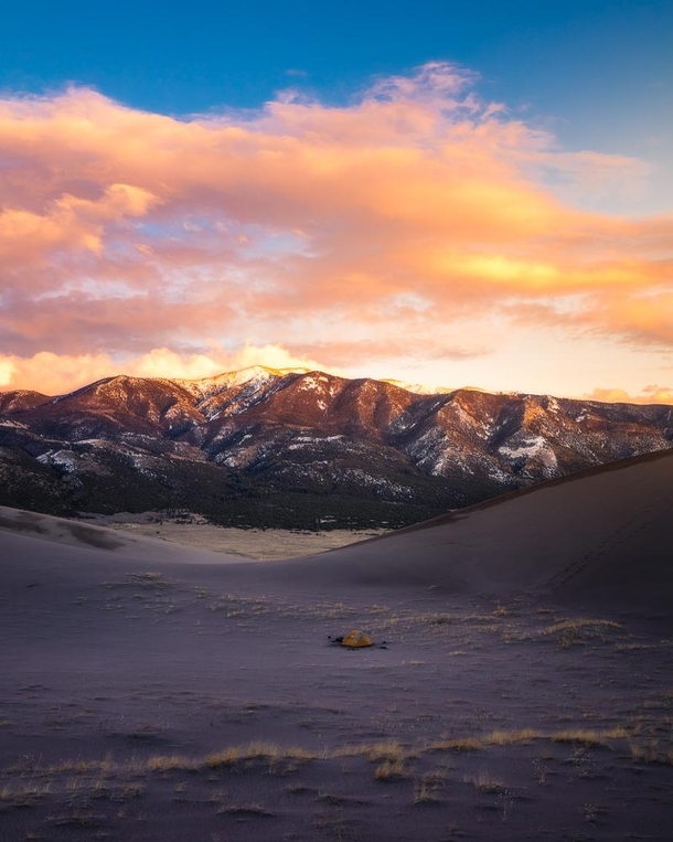 Sunset in the Great Sand Dunes National Park 