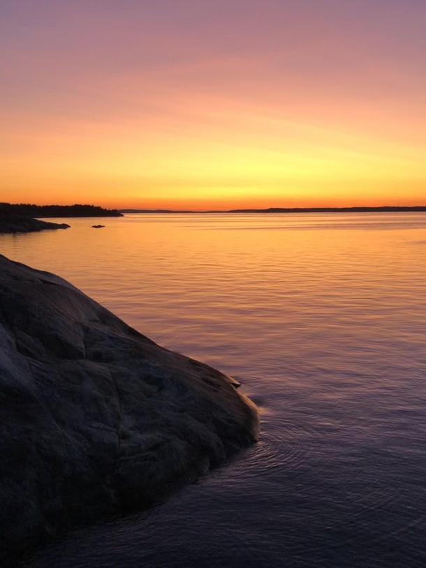 Sunset in the swedish archipelago 