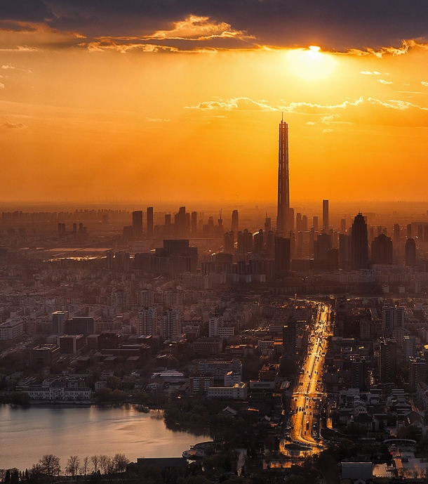 Sunset in Tianjin China