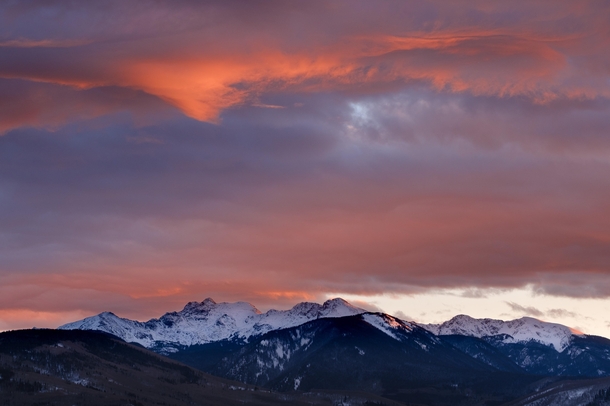 Sunset mimicking the mountains Colorado