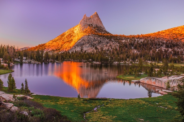 Sunset on Cathedral Peak in Yosemite  by Vivek Vijaykumar