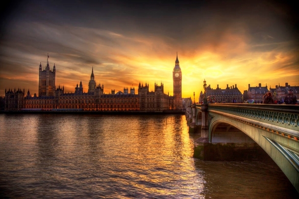 Sunset on the Houses of Parliament
