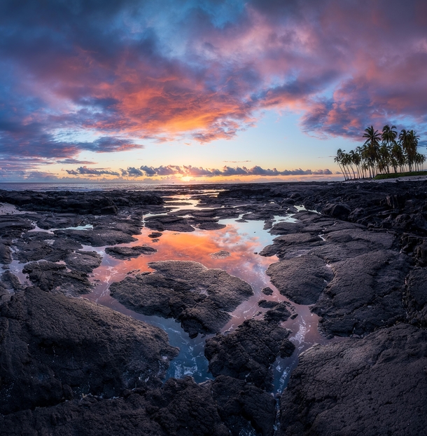 Sunset on the Kona Coast of the Big Island of Hawaii