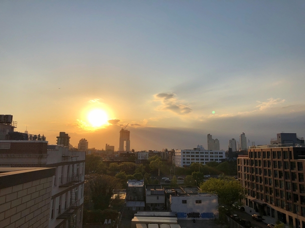 Sunset over Brooklyn NY