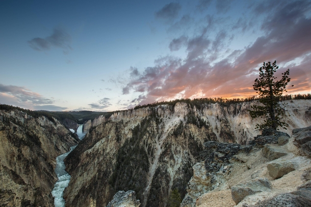Sunset over Grand Canyon of Yellowstone 
