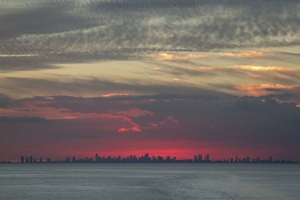 Sunset over Miami 