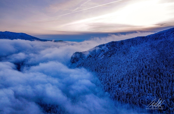 Sunset over Rattlesnake Ridge after the first snow of  North Bend WA  IG msrlpics