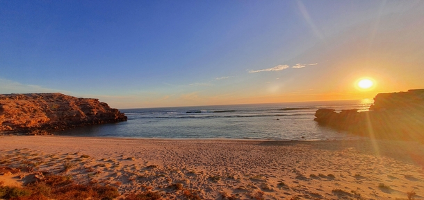 Sunset over the beach Elliston South Australia 