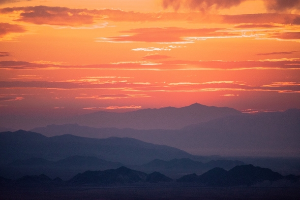 Sunset over the Mojave Desert CA 