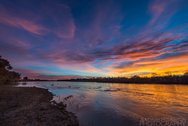 Sunset over the Rio Grande Albuquerque NM December th  OC 
