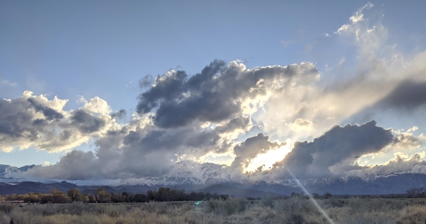 Sunset over the Sierras in Bishop CA 