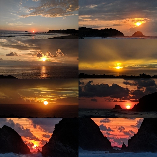 Sunset series Oaxaca Coast Mexico