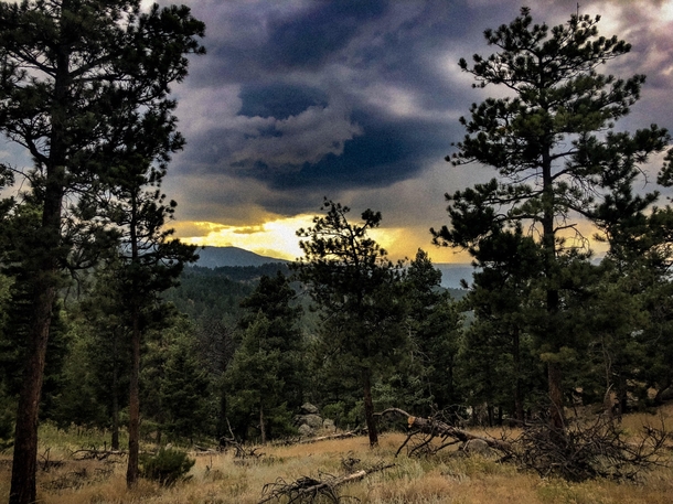 Sunset storms at the Lost Gulch Overlook Boulder Colorado   x 