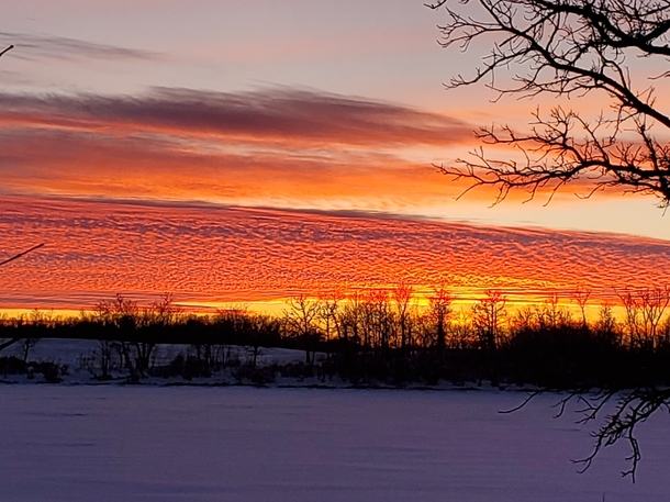 Sunset Through the Clouds in North Dakota 