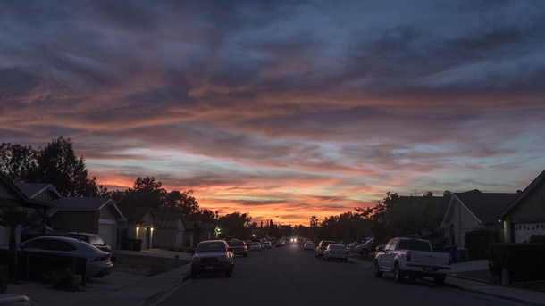 Sunsets on my street 