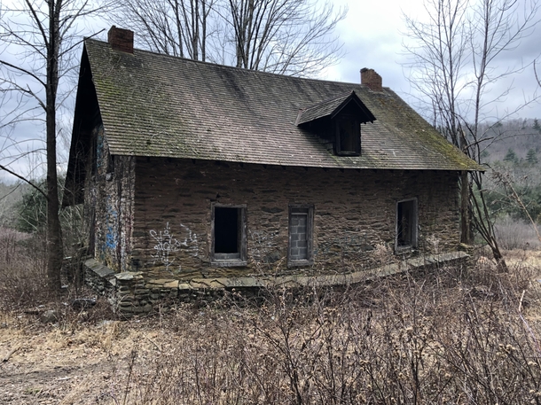 Supposedly Haunted Stone House Out In The Shawangunk Mountains NY USA 