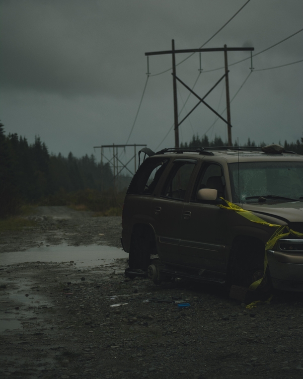 SUV Abandoned on BC service road