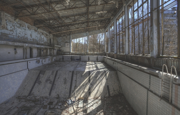 Swim - swimming pool in abandoned city of Pripyat 