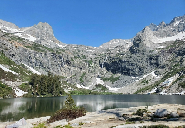 Swiss Alps or Sequoia NP Recently finished the  mile High Sierra Trail This is a shot of Hamilton Lake on day  of the trip 