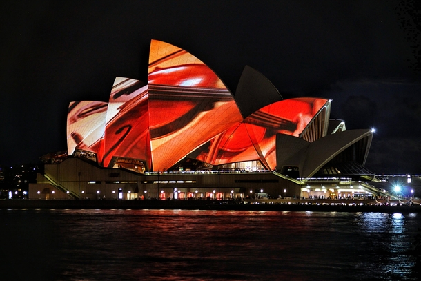 Sydney Opera House during the Visions of Vienna Concert -- 