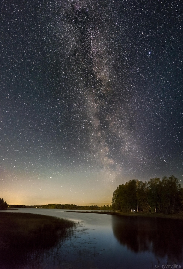 Tail of Milky Way galaxy photographed in Kajaani Finland 