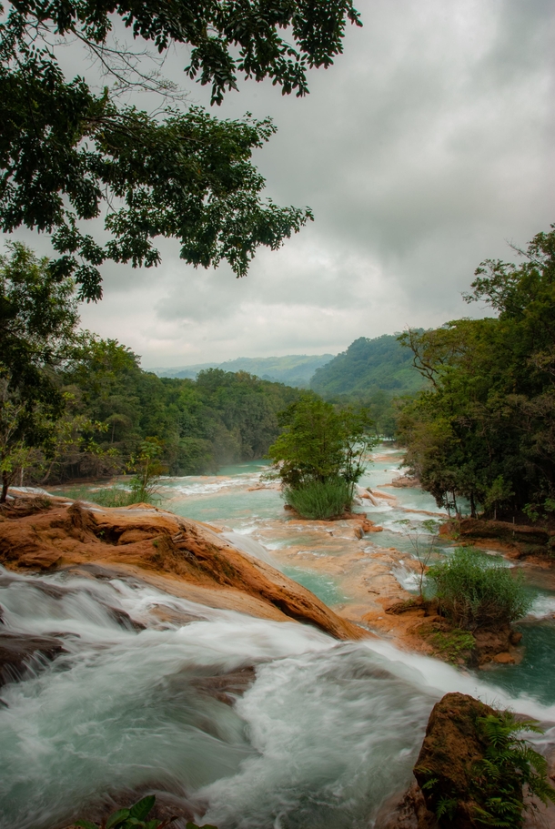 Taken at Cascadas de Agua Azul in Chiapas Mexico  OC