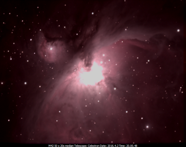 Taken at work two Saturdays ago M the Orion Nebula 