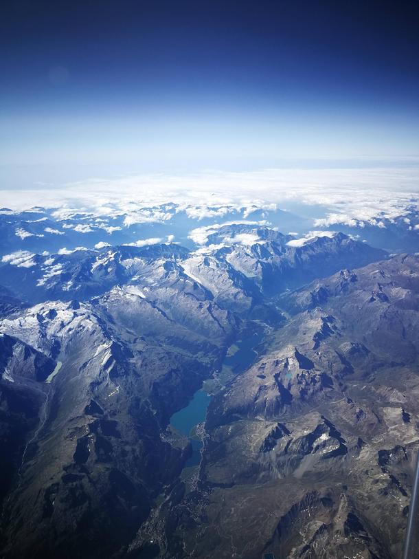 Taken from ft somewhere above the Swiss alps 